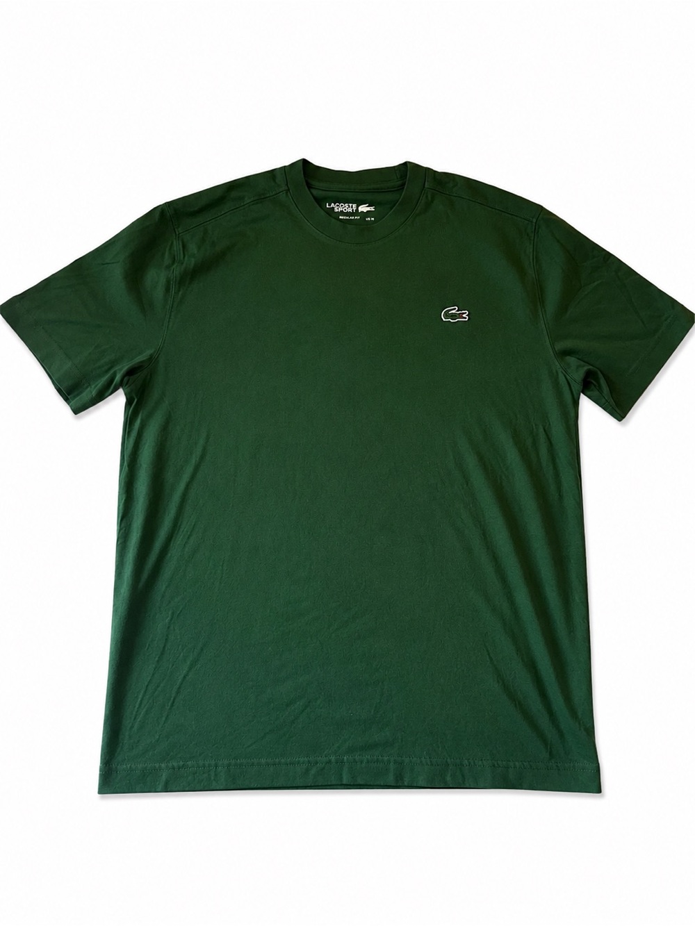 Lacoste Short-Sleeve Crewneck Tee in Forest Green